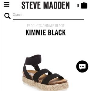 Steve Madden Kimmie Black Platform Espadrilles